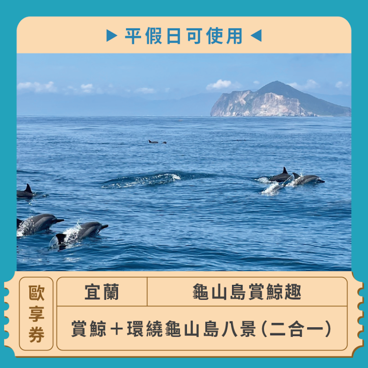宜蘭龜山島賞鯨趣 賞鯨＋環繞龜山島八景（二合一）歐享券